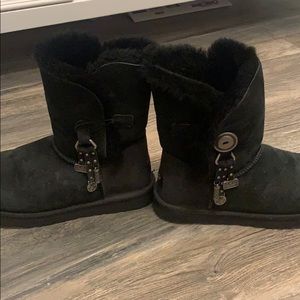 Black ugg boots w/ charms